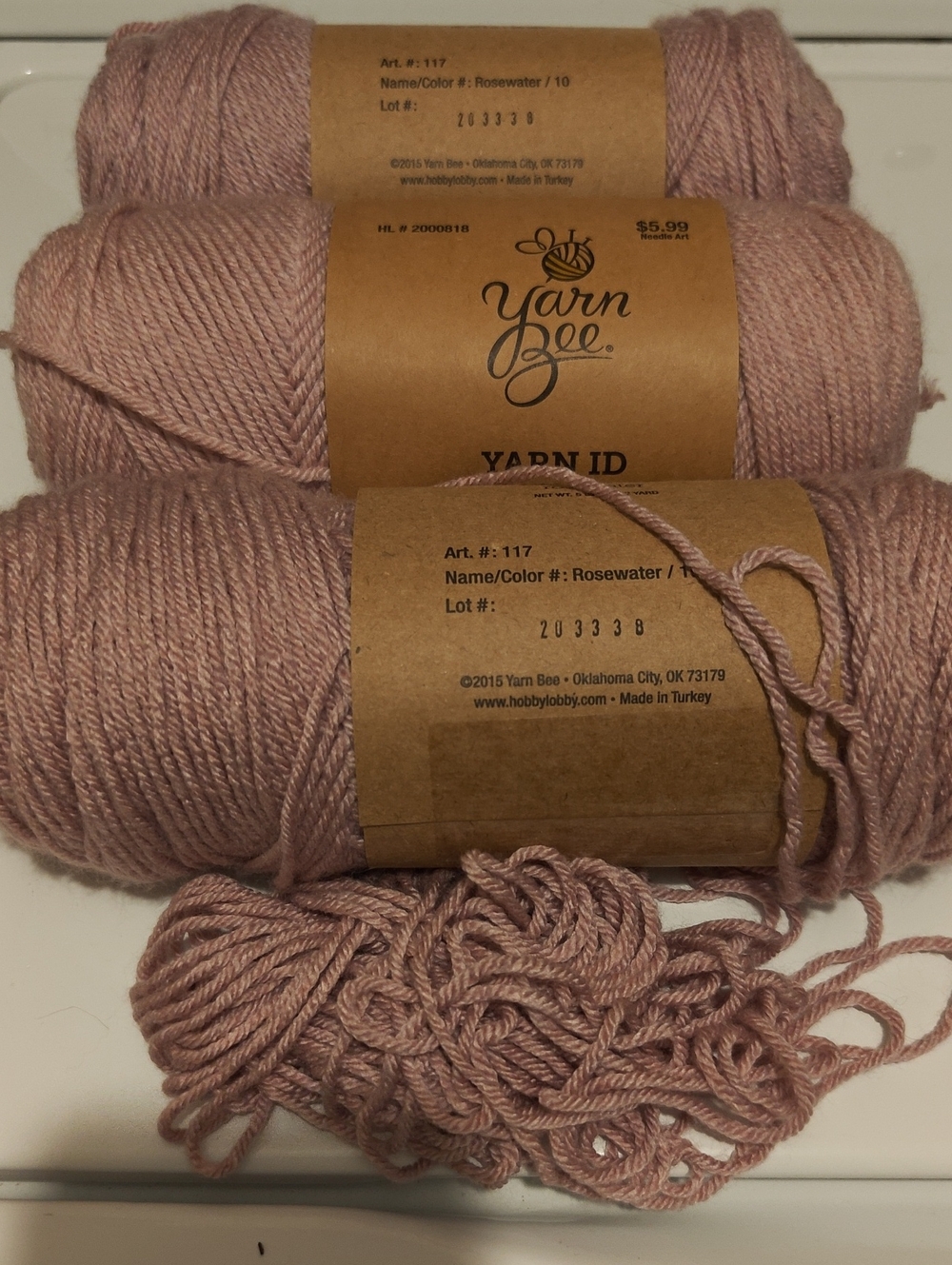 Yarn Bee - Rosewater Skeins 3